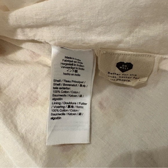 Sophia Cami Midi Dress in Wild Calendula Block-Print in Antique Cream, Sz S - Picture 14 of 15